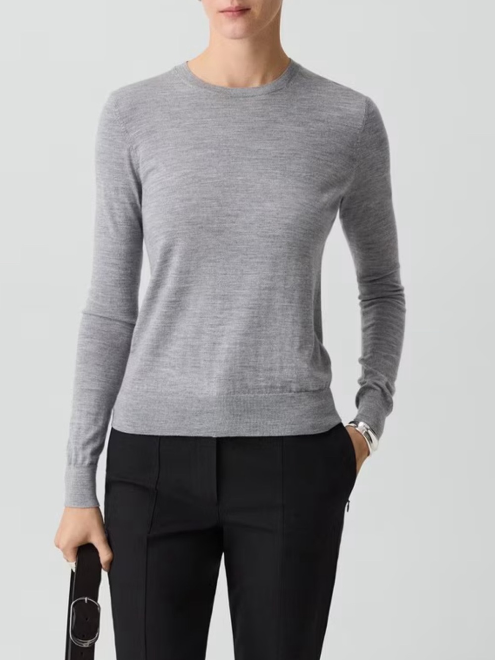 Theory Women's Crewneck Sweater in Heather Gray